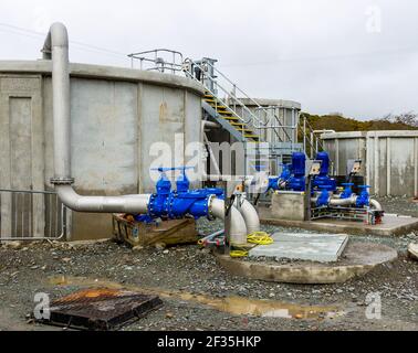 Wasseraufbereitung Arbeitet Rohrleitungen Stockfoto