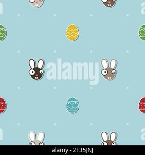 Ostereier und Kaninchen - Vektor Hintergrund Stock Vektor