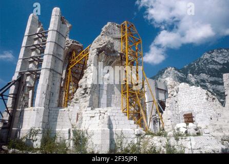 Februar 1980, Wiederaufbau in Friaul (Norditalien) nach dem Erdbeben im Mai 1976 Stockfoto