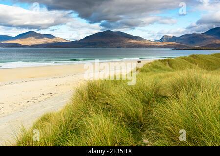 Dies ist Luskentire Strand auf der Isle of Harris in den Äußeren Hebriden Inseln von Schottland, Großbritannien Stockfoto