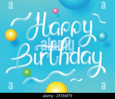 Geburtstagskarte. Vektorgrafik. Alles gute zum Geburtstag Gruß typografisches Design. Stock Vektor