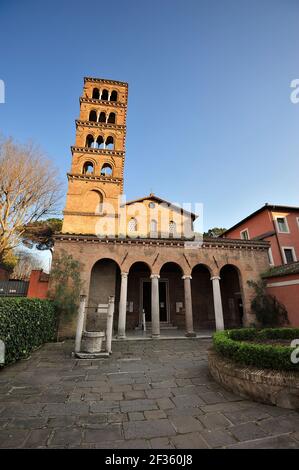 Italien, Rom, Kirche San Giovanni a Porta Latina Stockfoto