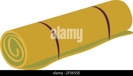 Rolled up Fitness-und Tourismus-Matte Symbol Stock Vektor