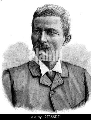 Sir Henry Morton Stanley, John Rowlands in Denbigh, 28. Januar 1841 - 10. Mai 1904, war ein britisch-amerikanischer Journalist, afrikanischer Forscher und Buchautor. Bekannt wurde er durch die Suche nach David Livingstone und die Exploration sowie die Erschließung des Kongo im Auftrag des belgischen Königs Leopold II. / Sir Henry Morton Stanley, John Rowlands in Denbigh, 28. Januar 1841 - 10. Mai 1904, war ein britisch-amerikanischer Journalist, Afrikaforscher und Buchautor. Er wurde bekannt durch die Suche nach David Livingstone und die Erforschung sowie die Erschliessung des Kongo im Auftrag des belgis Stockfoto