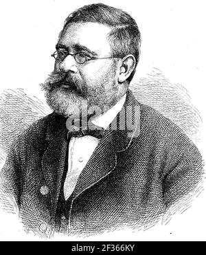 Fritz Reuter, Heinrich Ludwig Christian Friedrich Reuter, 7. November 1810 - 12. Juli 1874, war und ist einer der berühmtesten und bedeutendsten Dichter und Schriftsteller der Niederdeutschen Sprache / Fritz Reuter, Heinrich Ludwig Christian Friedrich Reuter, 7. 1810. - 12. November. Juli 1874, war und ist einer der bekanntesten und bedeutendsten Dichter und Schriftsteller der niederdeutschen Sprache, Historisch, historisch, digital verbesserte Reproduktion eines Originals aus dem 19th. Jahrhundert / digitale Reproduktion einer Originalvorlage aus dem 19. Jahrhundert, Stockfoto