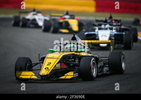 02 COLLET Caio (BRA), Formel Renault Eurocup Team R-ACE GP, Aktion während der Formel 2019 RENAULT EUROCUP in Spa Francorchamps, Belgien, 25. Bis 27. juli - Foto Antonin Vincent / DPPI Stockfoto