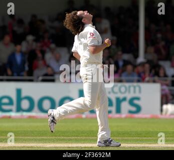 CRICKET 2ND TEST ENGLAND V INDIEN AN TRENT BRIDGE 3RD TAG RYAN SIDEBOTTOM. 29/7/2007 BILD DAVID ASHDOWN Stockfoto