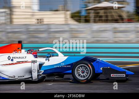 03 DAVID Hadrien (Fra), Formel Renault Eurocup Team R-ACE GP, Aktion während der Eurocup Formel Renault Rookie Tests in Abu Dhabi, vom 27. Bis 28th 2019. oktober. Foto Jean Michel Le MEUR / DPPI Stockfoto