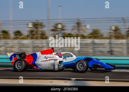 03 DAVID Hadrien (Fra), Formel Renault Eurocup Team R-ACE GP, Aktion während der Eurocup Formel Renault Rookie Tests in Abu Dhabi, vom 27. Bis 28th 2019. oktober. Foto Jean Michel Le MEUR / DPPI Stockfoto