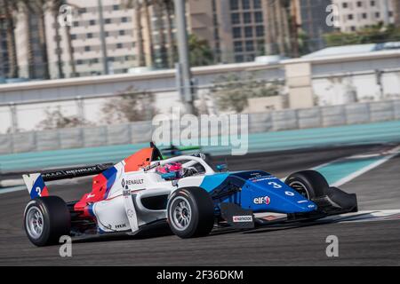 03 DAVID Hadrien (Fra), Formel Renault Eurocup Team R-ACE GP, Aktion während der Eurocup Formel Renault Rookie Tests in Abu Dhabi, vom 27. Bis 28th 2019. oktober. Foto Marc de Mattia / DPPI Stockfoto