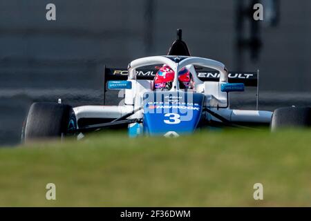 03 DAVID Hadrien (Fra), Formel Renault Eurocup Team R-ACE GP, Aktion während der Eurocup Formel Renault Rookie Tests in Abu Dhabi, vom 27. Bis 28th 2019. oktober. Foto Marc de Mattia / DPPI Stockfoto