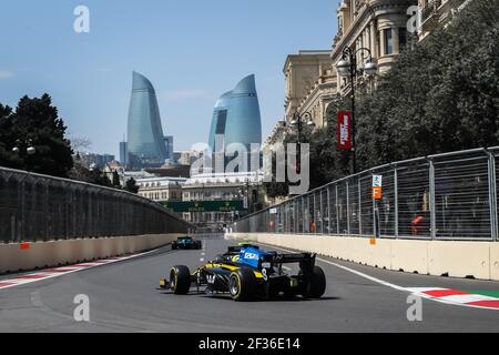 Luca Ghiotto, UNI-Virtuosi Racing, Action während der FIA Formel 2 Meisterschaft 2019 in Aserbaidschan vom 26. Bis 28. April in Baku - Foto Sebastiaan Rozendaal/Dutch Photo Agency/DPPI Stockfoto