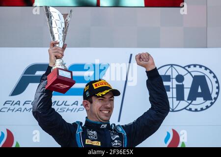 Nicholas Latifi, Staudämme, Porträt, Podium während der FIA Formel-2-Meisterschaft 2019 in Aserbaidschan vom 26. Bis 28. April in Baku - Foto Sebastiaan Rozendaal/Dutch photo Agency/DPPI Stockfoto