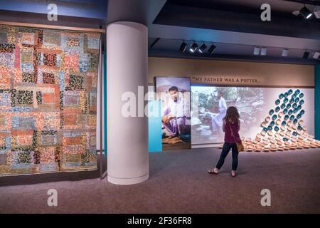 Washington DC, National Mall, Arthur M. Sackler Gallery Ausstellung afghanischer asiatischer Kunst, innen, Stockfoto