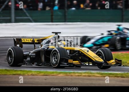 07 ZHOU Guanyu, Uni Virtuosi Racing, Action während der FIA Formel 2 Meisterschaft 2019, England vom 11. Bis 14. juli, in Silverstone, Großbritannien - Foto Diederik van der Laan / DPPI Stockfoto