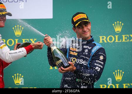 SETTE CAMARA Sergio, Staudämme, Porträt, Podium während der FIA Formel 2 Meisterschaft 2019 vom 1. Bis 4. august, Hungaroring, Budapest in Ungarn - Foto Sebastiaan Rozendaal / DPPI Stockfoto