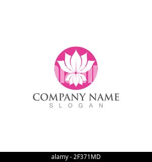 Schönheit Vektor Lotus Blumen Design logo Symbol Vorlage Stock Vektor