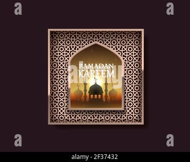 Ramadan Kareem Cover, ramadan mubarak Hintergrund, Vorlage Design-Element, Vektor-Illustration Stock Vektor