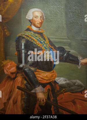 Karl III. Von Spanien. Porträt von Mengs im Jahre 1761 gemalt. Museo Naval de Madrid Stockfoto