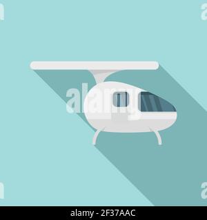 Selbstfahrende Air Taxi Symbol, flacher Stil Stock Vektor