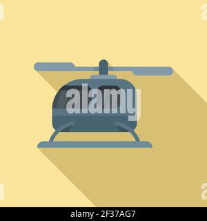 City Fly unbemannte Taxi Ikone, flacher Stil Stock Vektor