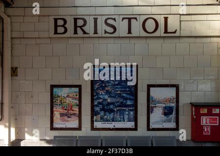 Bahnhof Bristol Temple Meads. Stockfoto