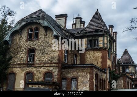 Berühmter verlorener Ort Beelitz Heilstaetten in Deutschland Stockfoto