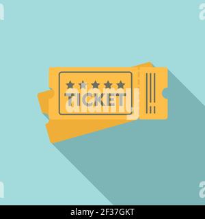 E-Zug-Ticket-Symbol, flacher Stil Stock Vektor