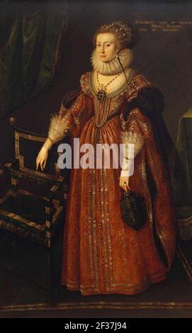 Zuvor Gerrit van Honthorst (Utrecht 1590-1656) zugeschrieben - Elisabeth, Königin von Böhmen (1596-1662) Stockfoto