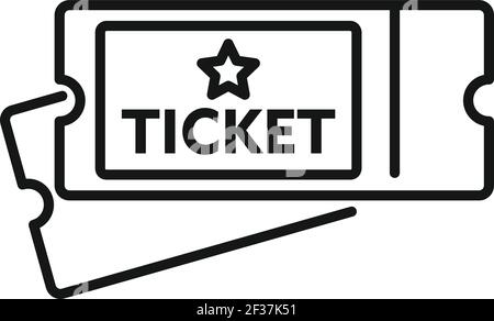 E-Zug Ticket Symbol, skizzieren Stil Stock Vektor