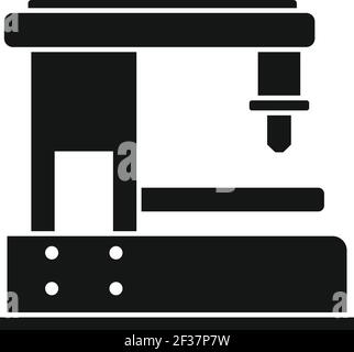 CNC-Fräsmaschine Symbol, einfachen Stil Stock Vektor