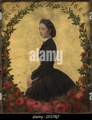 Prinzessin Alice, Großherzogin von Hessen ^ bei Rhein, Gemahlin Ludwig IV., Großherzog von Hessen ^ bei Rhein (1843-78) - Porträt des Künstlers Stockfoto
