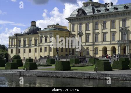 Drottningholm, Stockholm, Schweden, Schweden; Schloss Drottningholm - Gesamtansicht; Schloss Drottningholm - Gesamtansicht; Pałac Królewski Stockfoto