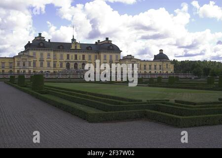 Drottningholm, Stockholm, Schweden, Schweden; Schloss Drottningholm - Gesamtansicht; Schloss Drottningholm - Gesamtansicht; Pałac Królewski Stockfoto