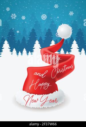 Fröhliche weihnachten Poster, Grußkarten, Banner, drucken bereit Datei CMCMCMCMCMY300 dpi, flaches Design - Vektor Stock Vektor