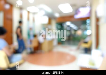 Blur Krankenhaus Lobby mit einigen Menschen, kann als Hintergrund verwendet werden Stockfoto