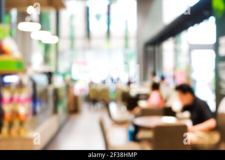 Verschwommenes Bild des Innenraums des Cafés (Coffee Shop), als Hintergrund Stockfoto