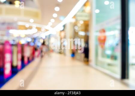 Blur Einkaufszentrum Gehweg, für Hintergrund Stockfoto