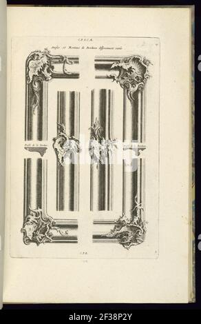 Druck, Angles et Montans de Bordures Differemment Variés, 1745 Stockfoto