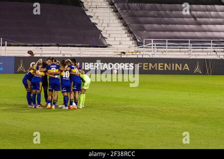 Buenos Aires, Argentinien. März 2021, 14th. Boca Juniors und America de Cali im Jose Amalfitani Stadion in Liniers, Buenos Aires, Argentinien. Kredit: SPP Sport Presse Foto. /Alamy Live Nachrichten Stockfoto