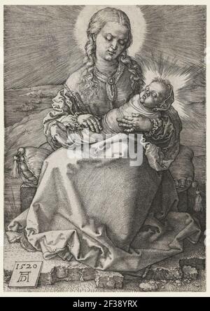 Print, die Jungfrau und das Kind in Windeln, 1520 Stockfoto