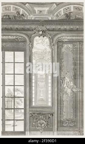 Druck, Vue des trumeaux du même Cabinet; Vue des trumeaux du même Cabinet, 3rd Platten, 1742–48 Stockfoto