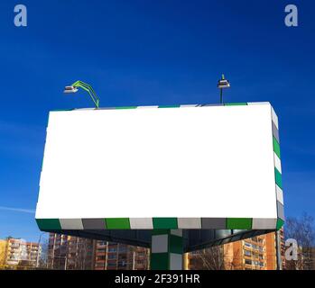 Ein leeres Billboard. Außenwerbung Plakat mit mockup Stockfoto