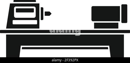 Drücken Sie Drehmaschine Symbol, einfache Stil Stock Vektor