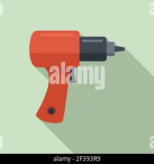 Symbol für Reifenmontierpistole, flacher Stil Stock Vektor