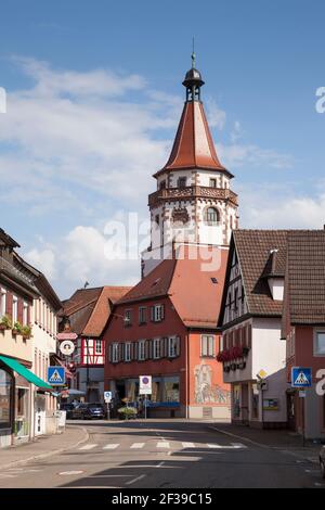 Geographie / Reisen, Deutschland, Baden-Württemberg, Schwarzwald, Gengenbach, Innenstadt, Niggelturm (nig, Additional-Rights-Clearance-Info-not-available Stockfoto