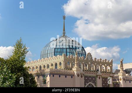 Pavillon 11 Metallurgie (ehemalige kasachische SSR)-- VDNKh (All-Russia Exhibition Centre, auch All-Russian Exhibition Centre genannt), Moskau, Russland Stockfoto