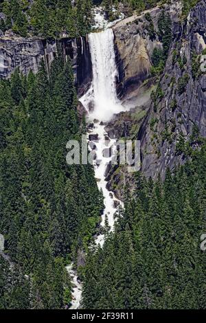 Nevada Falls vom Glacier PointYosemite National Park California, USA LA000499 Stockfoto