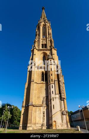 Metz (Nordostfrankreich): Turm „Temple de Garnison“ Stockfoto