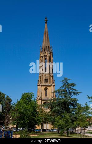 Metz (Nordostfrankreich): Turm „Temple de Garnison“ Stockfoto